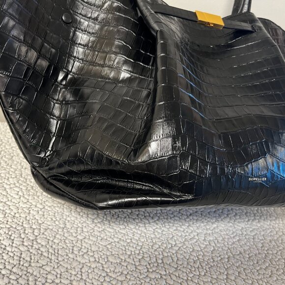 DeMellier The New York Bag Black Croc Effect Leather - Picture 5 of 15